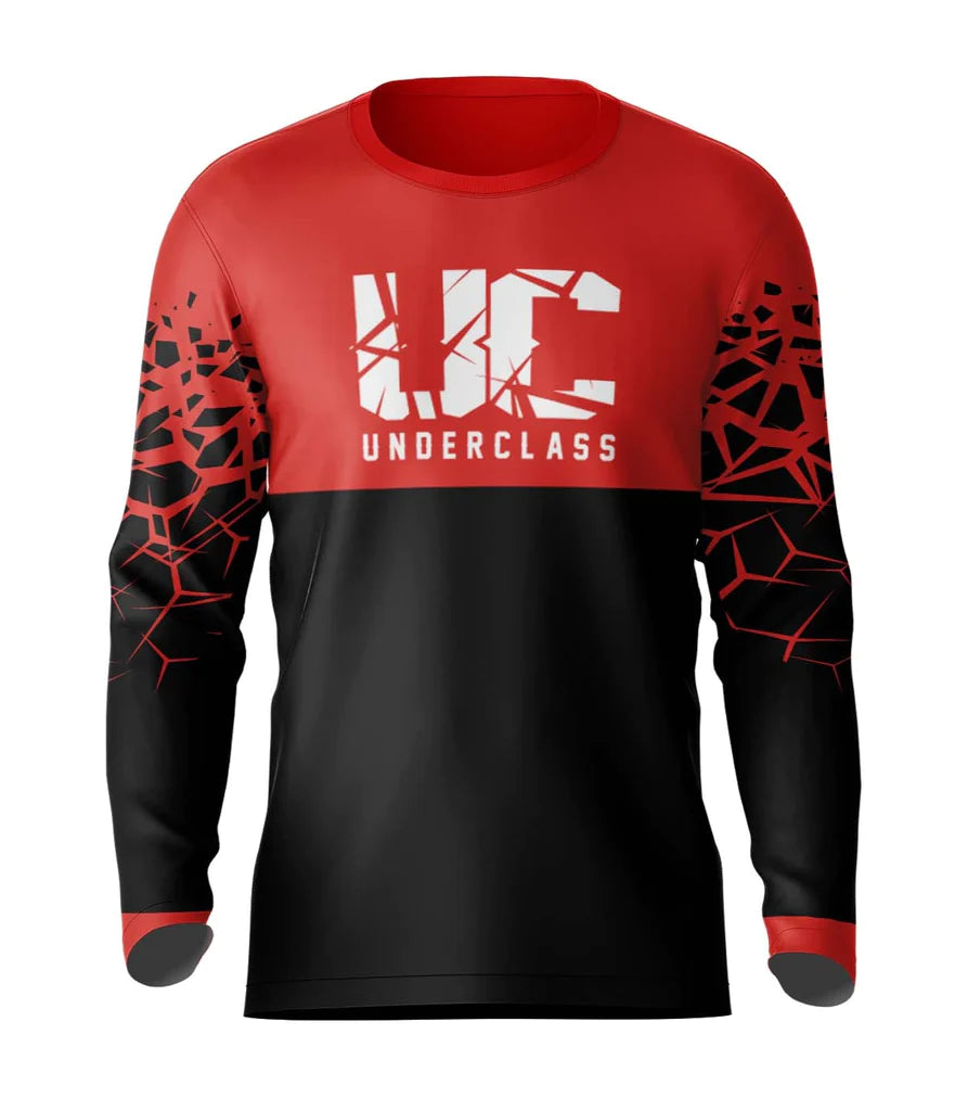 Underclass MX Air Jersey - Long Sleeve - Cracked Red