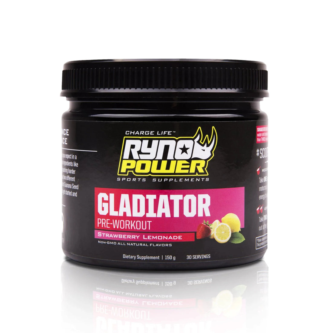 Ryno Power Gladiator Pre-Workout Drink Mix - Strawberry Lemonade