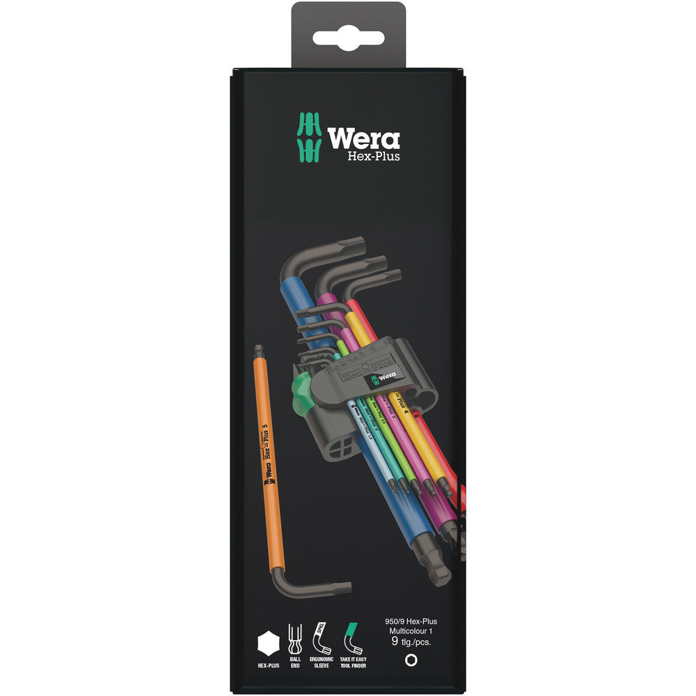 Wera Tools 950/9 Hex-Plus L-Key Set Blacklaser Multicolour