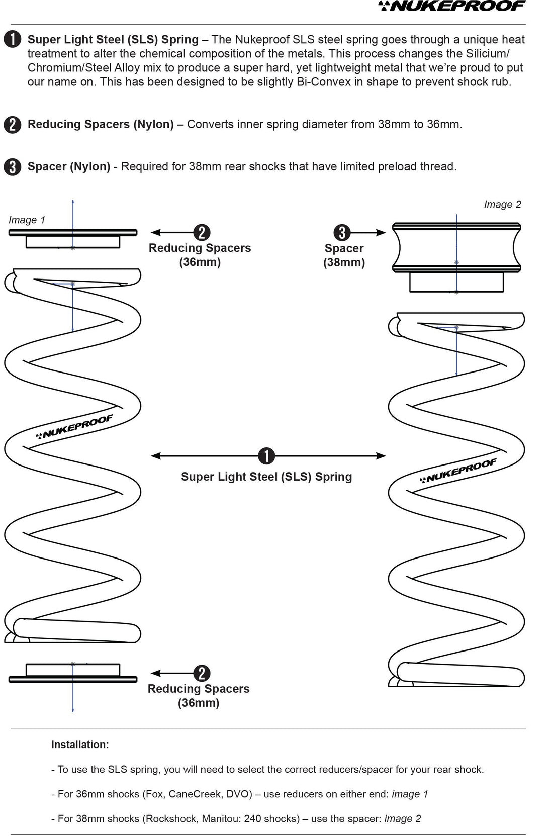 Nukeproof Superlight Rear Shock Coil Spring