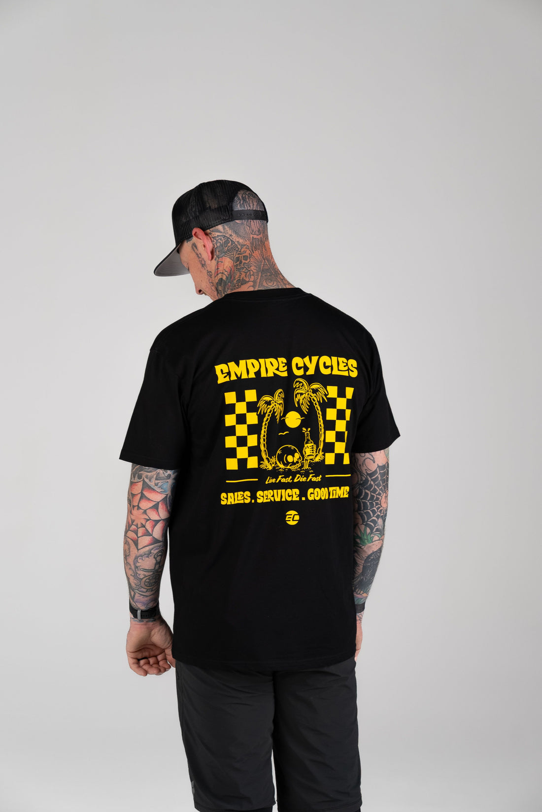 Empire Cycles Live Fast T shirt Black