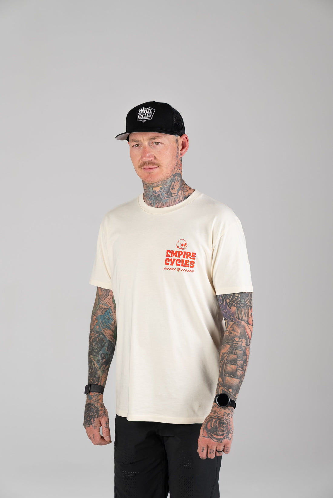 Empire Cycles Live Fast T Shirt Ecru